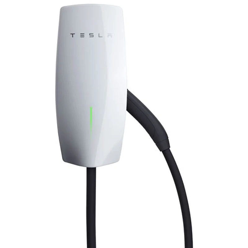 Tesla - Wall Connector Hardwired Electric Vehicle (EV) Charger - up to 48A - 24' – White