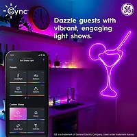 Bande lumineuse intelligente à effets dynamiques en forme de néon de 3 m (10 pi) Cync de GE
