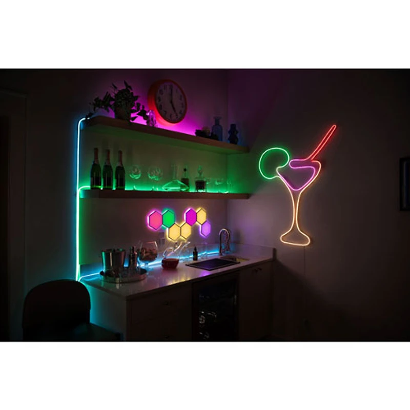 Bande lumineuse intelligente à effets dynamiques en forme de néon de 3 m (10 pi) Cync de GE