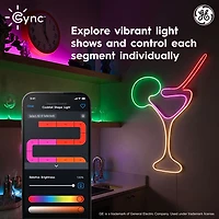Bande lumineuse intelligente à effets dynamiques en forme de néon de 3 m (10 pi) Cync de GE