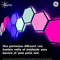 Panneaux lumineux hexagonaux à effets dynamiques Cync de GE - Trousse d'extension - 5 panneaux