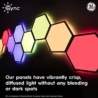 Panneaux lumineux hexagonaux à effets dynamiques Cync de GE - Trousse d'extension - 5 panneaux