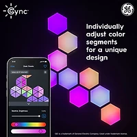 Panneaux lumineux hexagonaux à effets dynamiques Cync de GE - Trousse intelligente - 7 panneaux
