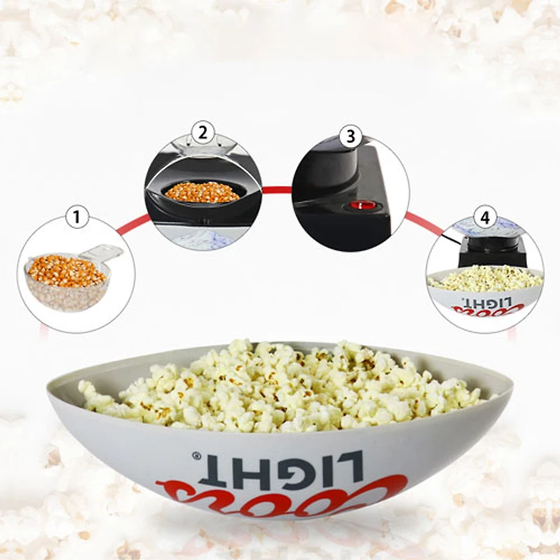 Coors Light Hot Air Popcorn Maker with Football Serving Bowl