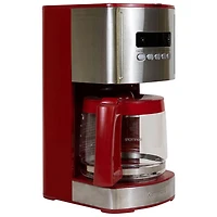 Cafetière à filtre automatique Aroma Control de Kenmore - 12 tasses - Rouge/Inox