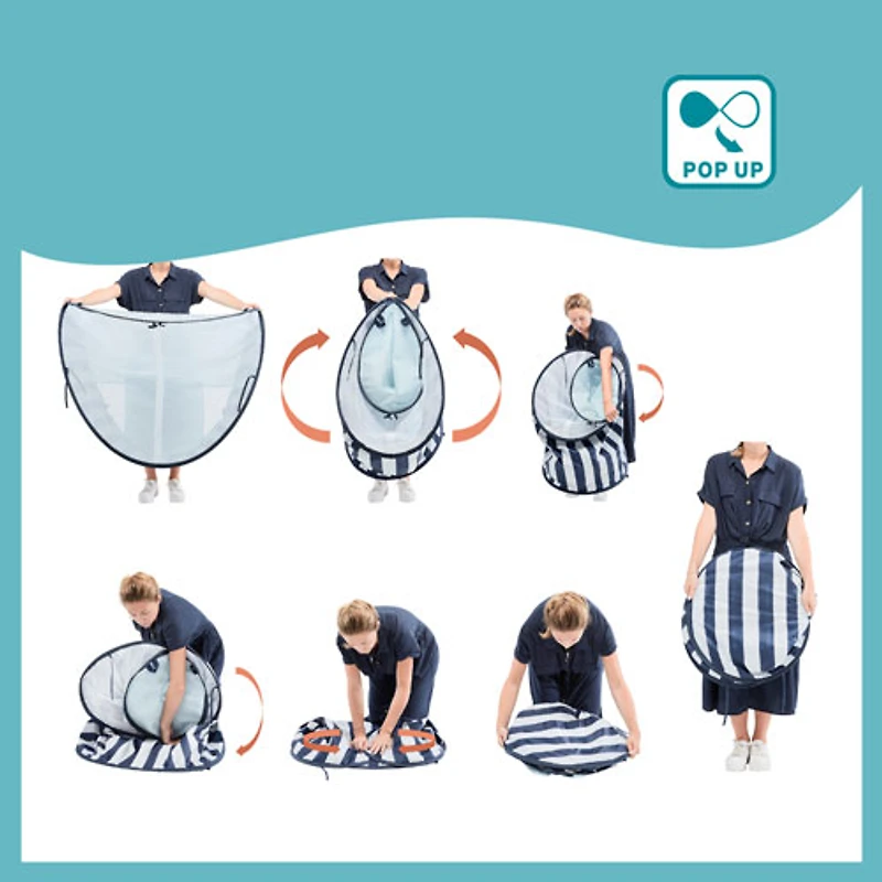 Tente de jeu de voyage anti-UV de Babymoov - Bleu marine