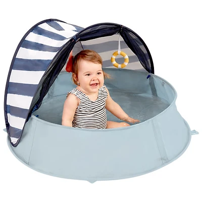 Tente de jeu de voyage anti-UV et piscine Aquani de Babymoov - Bleu marine