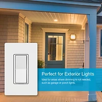 Interrupteur intelligent Claro de Lutron pour éclairage intelligent Caséta (DVRF-5NS-WH-RC)