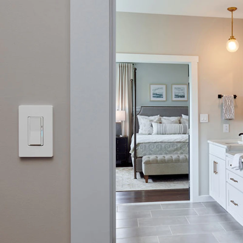 Trousse de départ à gradateur intelligent Diva de Lutron pour éclairage intelligent Caséta (DVRF-BDG-1D-C)