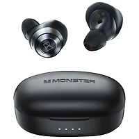 Écouteurs boutons 100 % sans fil Achieve 100 Airlinks de Monster - Noir/Argenté