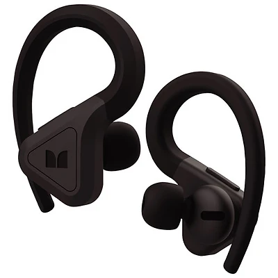 Écouteurs boutons 100 % sans fil à suppression active du bruit DNA Fit de Monster - Noir/Rouge