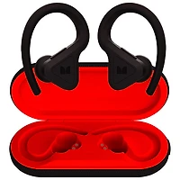 Écouteurs boutons 100 % sans fil à suppression active du bruit DNA Fit de Monster - Noir/Rouge