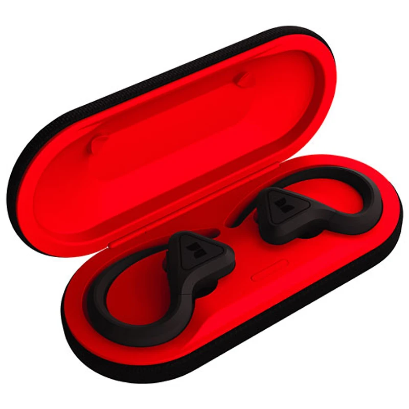 Écouteurs boutons 100 % sans fil à suppression active du bruit DNA Fit de Monster - Noir/Rouge