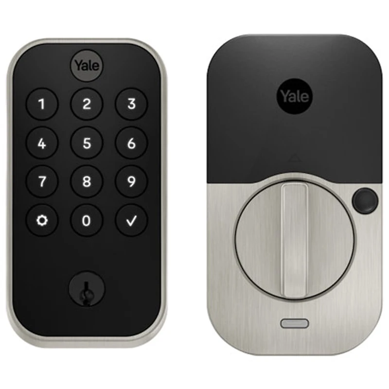 Serrure intelligente Bluetooth Assure Lock 2 avec pavé numérique et serrure de Yale - Nickel satiné