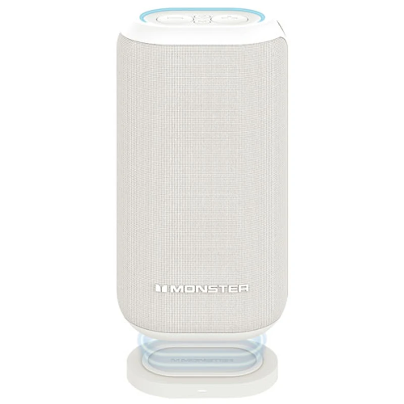 Haut-parleur sans fil portatif Bluetooth DNA Max de Monster - Blanc