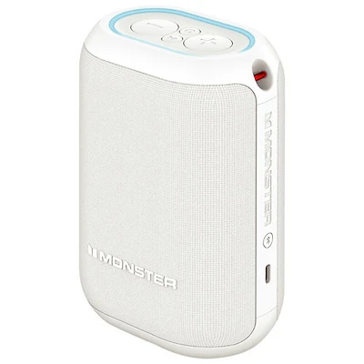 Haut-parleur sans fil Bluetooth à l'épreuve des éclaboussures DNA de Monster - Blanc