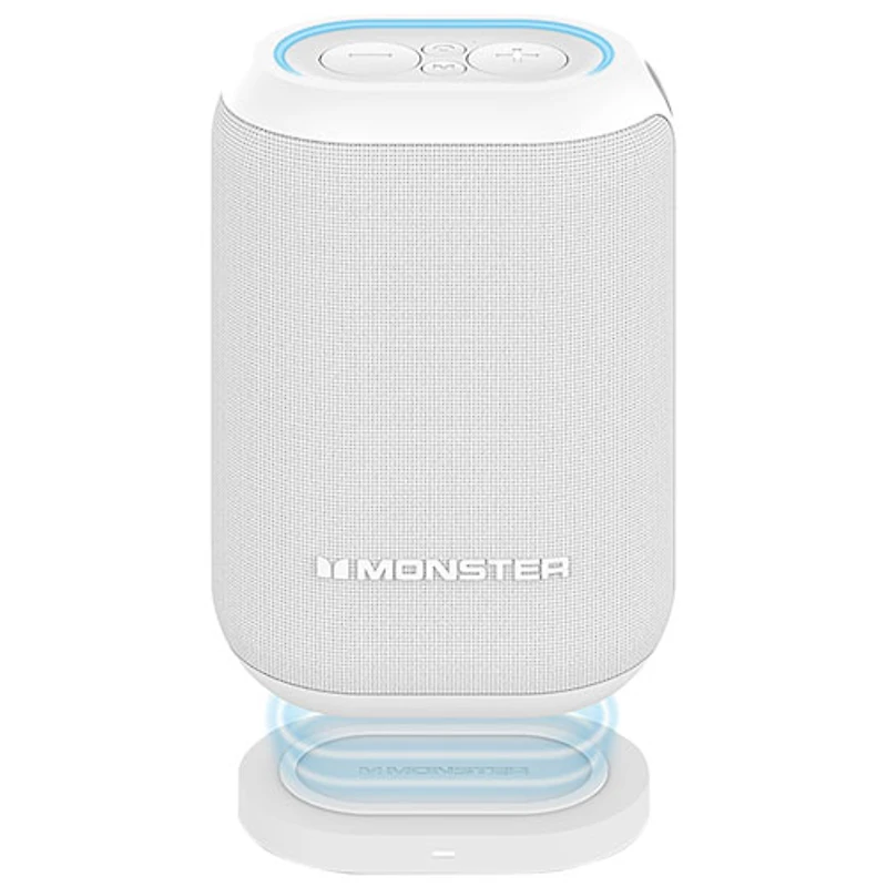 Haut-parleur sans fil Bluetooth à l'épreuve des éclaboussures DNA de Monster - Blanc