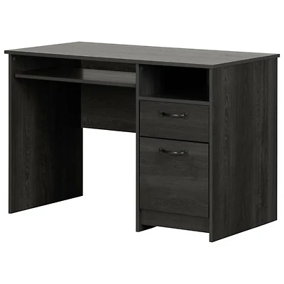 South Shore Tassio Rectangular 45" Ergonomic Computer Desk with Keyboard Tray - Grey Oak