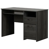 South Shore Tassio Rectangular 45" Ergonomic Computer Desk with Keyboard Tray - Grey Oak