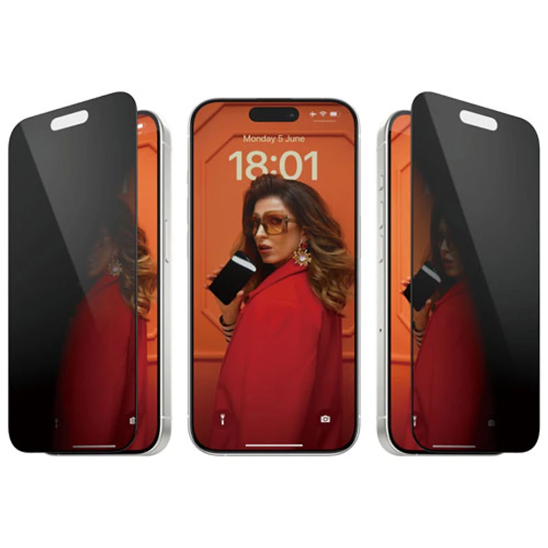 PanzerGlass Privacy Glass Screen Protector for iPhone 15 Plus/14 Pro Max