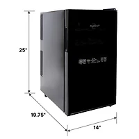 Koolatron 1.7 Cu. Ft. 18-Bottle Dual Temperature Zone Wine Cellar (WC18DZ) - Black
