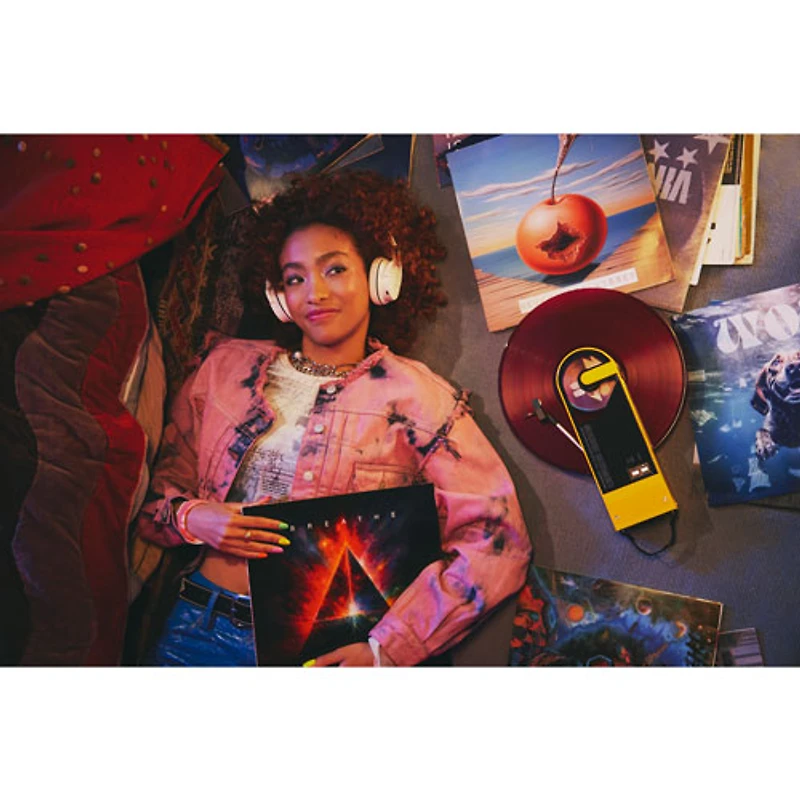 Tourne-disque portatif Bluetooth AT-SB727 Sound Burger d'Audio-Technica - Jaune