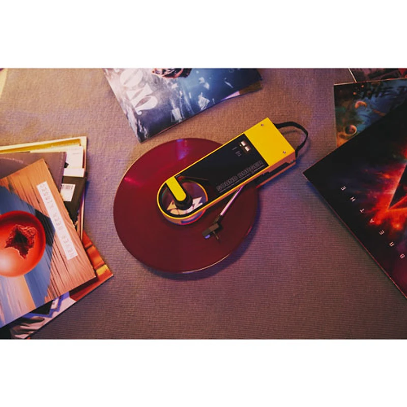 Tourne-disque portatif Bluetooth AT-SB727 Sound Burger d'Audio-Technica - Jaune