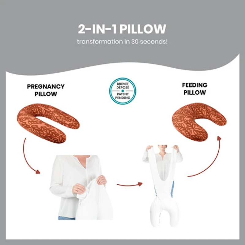 Babymoov B.Love 2-in-1 Maternity & Nursing Pillow - Terracotta