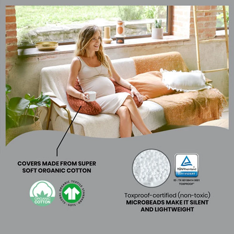 Babymoov B.Love 2-in-1 Maternity & Nursing Pillow - Terracotta