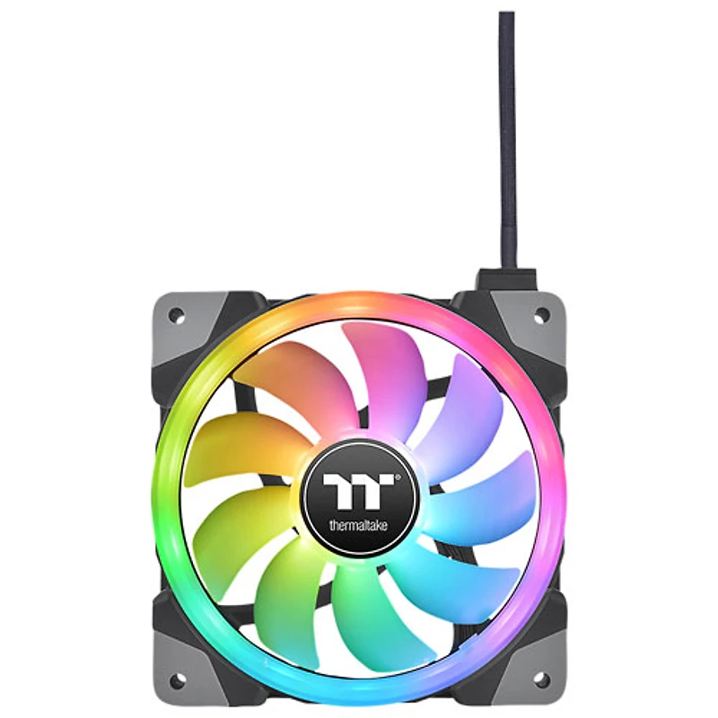 Ventilateur RVB de 120 mm Swafan EX12 de Thermaltake pour boîtier d'ordinateur - Noir