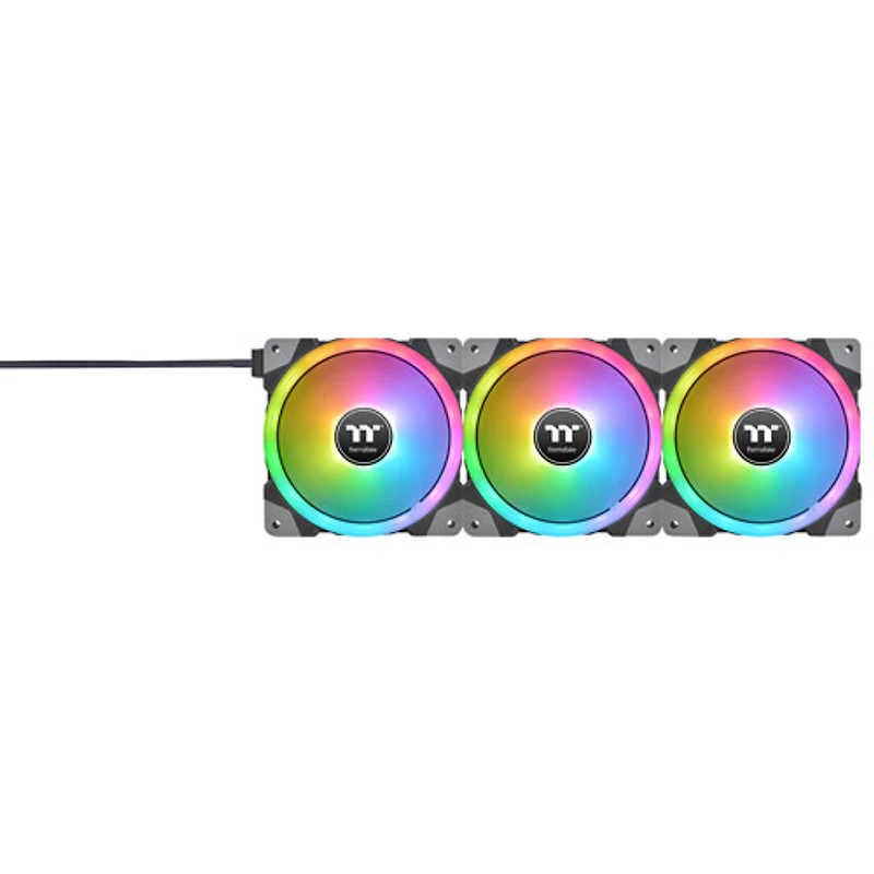 Ventilateur RVB de 120 mm Swafan EX12 de Thermaltake pour boîtier d'ordinateur - Noir