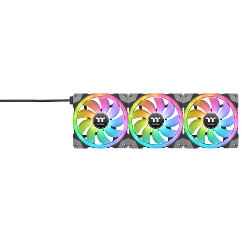 Ventilateur RVB de 120 mm Swafan EX12 de Thermaltake pour boîtier d'ordinateur - Noir