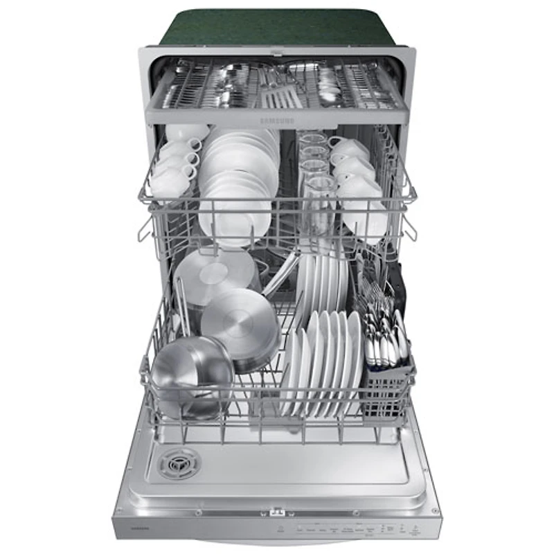Lave-vaisselle encastrable 24 po 51 dB avec troisième panier de Samsung (DW80CG4051SRAA) - Inox