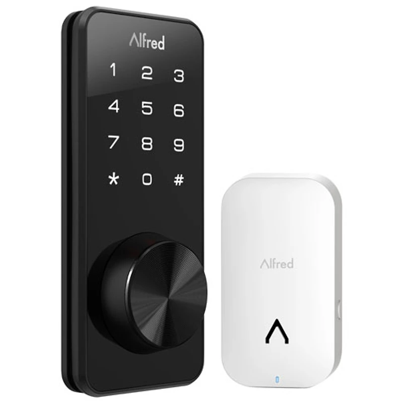 Alfred DB1S Wi-Fi Combo Deadbolt Smart Lock with Key - Black - Only at Best Buy