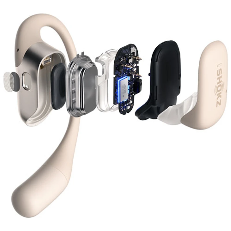 Écouteurs ouverts 100 % sans fil OpenFit de Shokz - Beige