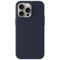 Incipio Cru Leather Fitted Hard Shell Case with MagSafe for iPhone 15 Pro Max - Navy - Only at Best Buy