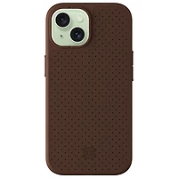 Incipio Cru Leather Fitted Hard Shell Case with MagSafe for iPhone 16e/15/14/13 - Brown - Only at Best Buy