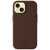 Incipio Cru Leather Fitted Hard Shell Case with MagSafe for iPhone 16e/15/14/13 - Brown - Only at Best Buy