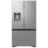 Réfrigérateur à deux portes à profondeur de comptoir SpaceMax de 25,5 pi³ et 36 po avec distributeur d'eau et de glaçons de Samsung (RF27CG5400SRAA) - Inox