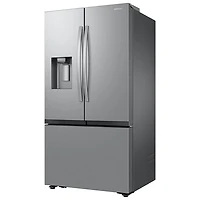 Réfrigérateur à deux portes à profondeur de comptoir SpaceMax de 25,5 pi³ et 36 po avec distributeur d'eau et de glaçons de Samsung (RF27CG5400SRAA) - Inox
