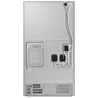 Réfrigérateur à deux portes à profondeur de comptoir SpaceMax de 25,5 pi³ et 36 po avec distributeur d'eau et de glaçons de Samsung (RF27CG5400SRAA) - Inox