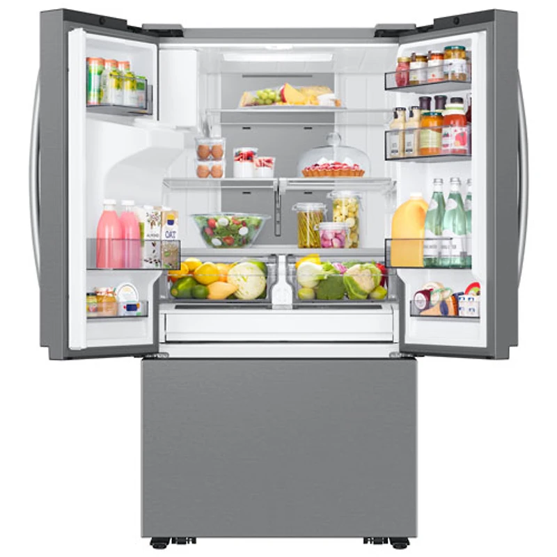 Réfrigérateur à deux portes de 30,5 pi³ et 36 po avec distributeur d'eau et de glaçons de Samsung (RF32CG5400SRAA) - Inox