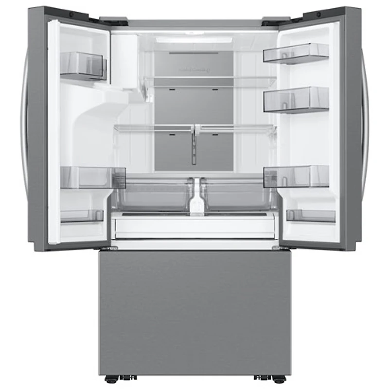 Réfrigérateur à deux portes de 30 pi³ et 36 po avec distributeur d'eau et de glaçons de Samsung (RF32CG5900SRAC) - Inox