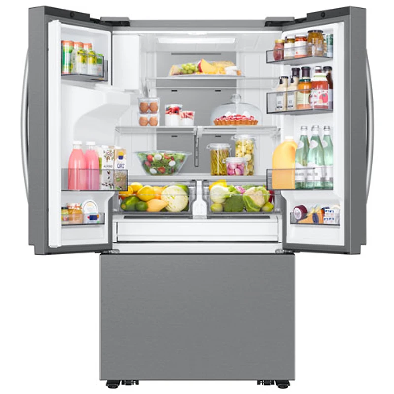 Réfrigérateur à deux portes de 30 pi³ et 36 po avec distributeur d'eau et de glaçons de Samsung (RF32CG5900SRAC) - Inox