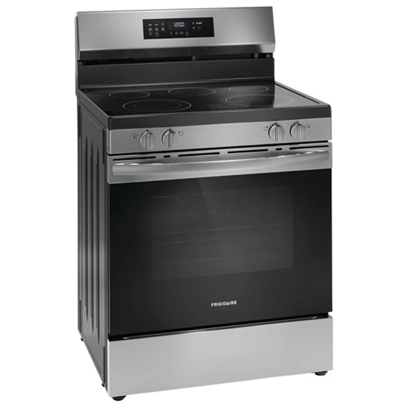 Cuisinière électrique autonome à 5 éléments avec ventilateur à convection et friture à l'air 5,3 pi³ 30 po de Frigidaire (FCRE308CAS) - Inox