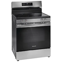Cuisinière électrique autonome à 5 éléments avec ventilateur à convection et friture à l'air 5,3 pi³ 30 po de Frigidaire (FCRE308CAS) - Inox