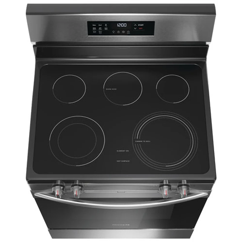 Cuisinière électrique autonome à 5 éléments avec ventilateur à convection et friture à l'air 5,3 pi³ 30 po de Frigidaire (FCRE308CAS) - Inox