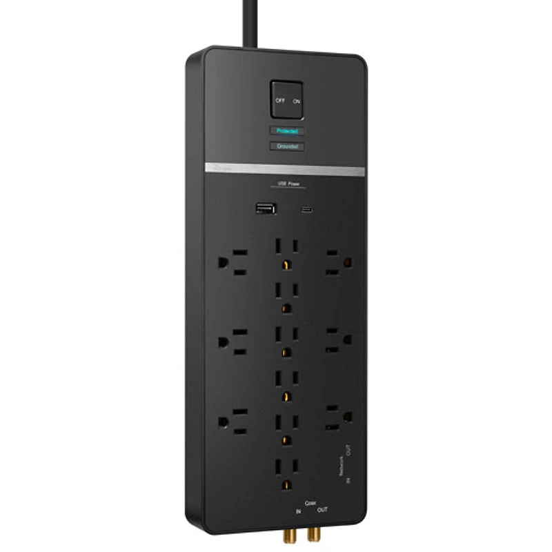 Rocketfish 12-Outlet Surge Protector with USB-A/USB-C Ports - Only at Best Buy