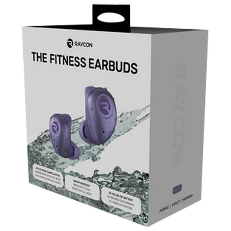 Écouteurs boutons 100 % sans fil à suppression du bruit Fitness de Raycon - Violet