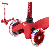 Trottinette pliable à 3 roues Deluxe Mini de Rugged Racers - Rouge